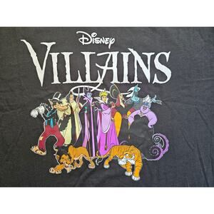 Disney VILLANS Graphic T-Shirt  Black Short Sleeve NEW With Tags Adult XL